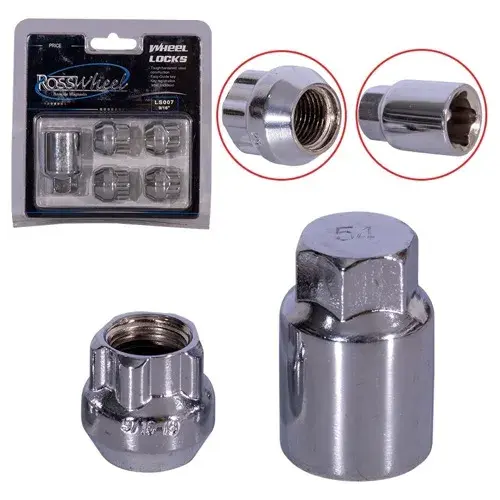 KIT SEGURIDAD CONICA RW ROSWHEEL 5PCS 23MM 9/16 D19 NIQUELADO - 1