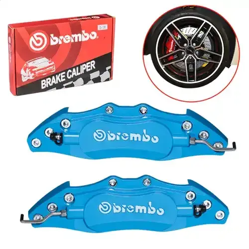 COBERTOR MORDAZA BREMBO METAL AZUL 24X6.8CM 2PZ - 1