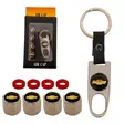 KIT LLAVERO CHEVROLET CON TAPA MUÑON NIQUELADO 5 PZS