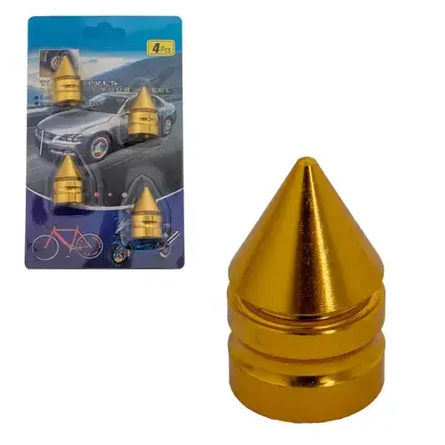 KIT TAPA MUÑON ALUMINIO DORADO/2.3 CM/4 PZS - 1