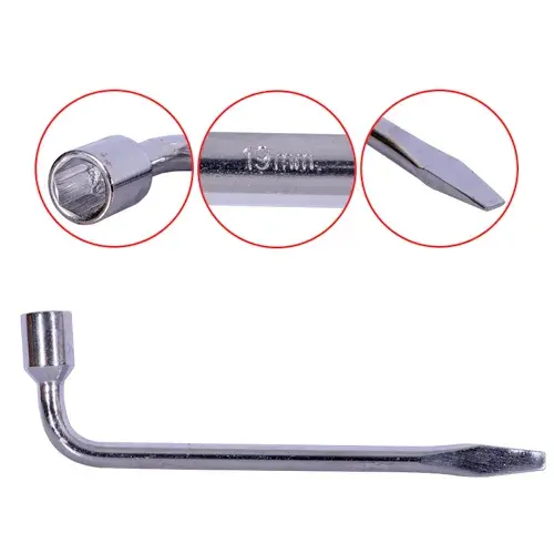 LLAVE EN "L" PARA RUEDA 19MM CROMADA - 1